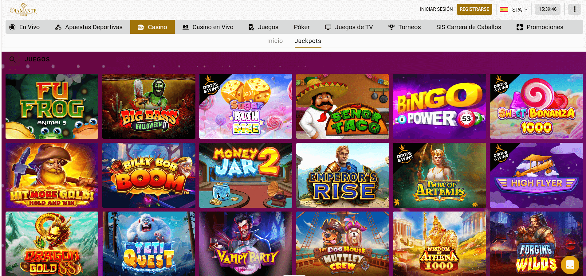 Juegos con jackpot 