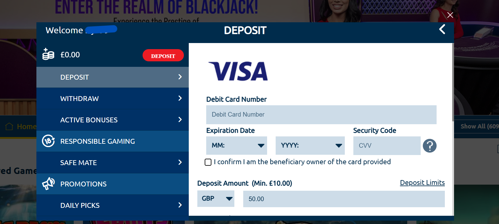 Debit card deposit