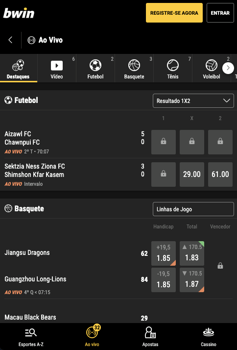 Como apostar na Bwin ao vivo