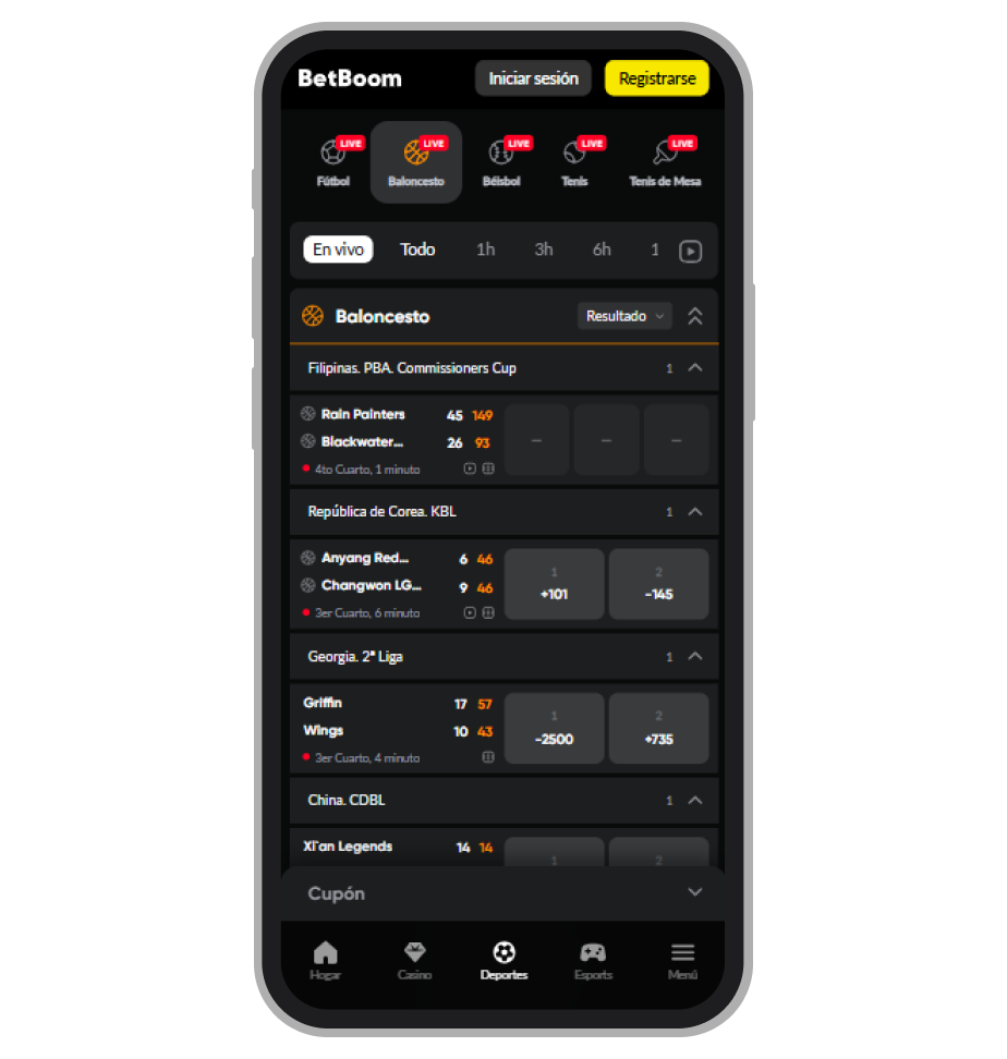 BetBoom baloncesto: opciones de apuestas