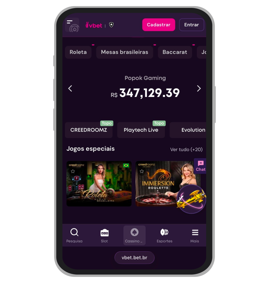 Cassino ao vivo VBET