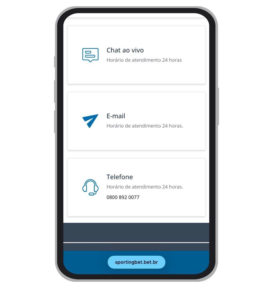 Opções de atendimento ao vivo na Sportingbet