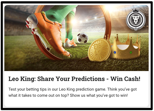 LeoVegas Share Your Predictions Promotion.