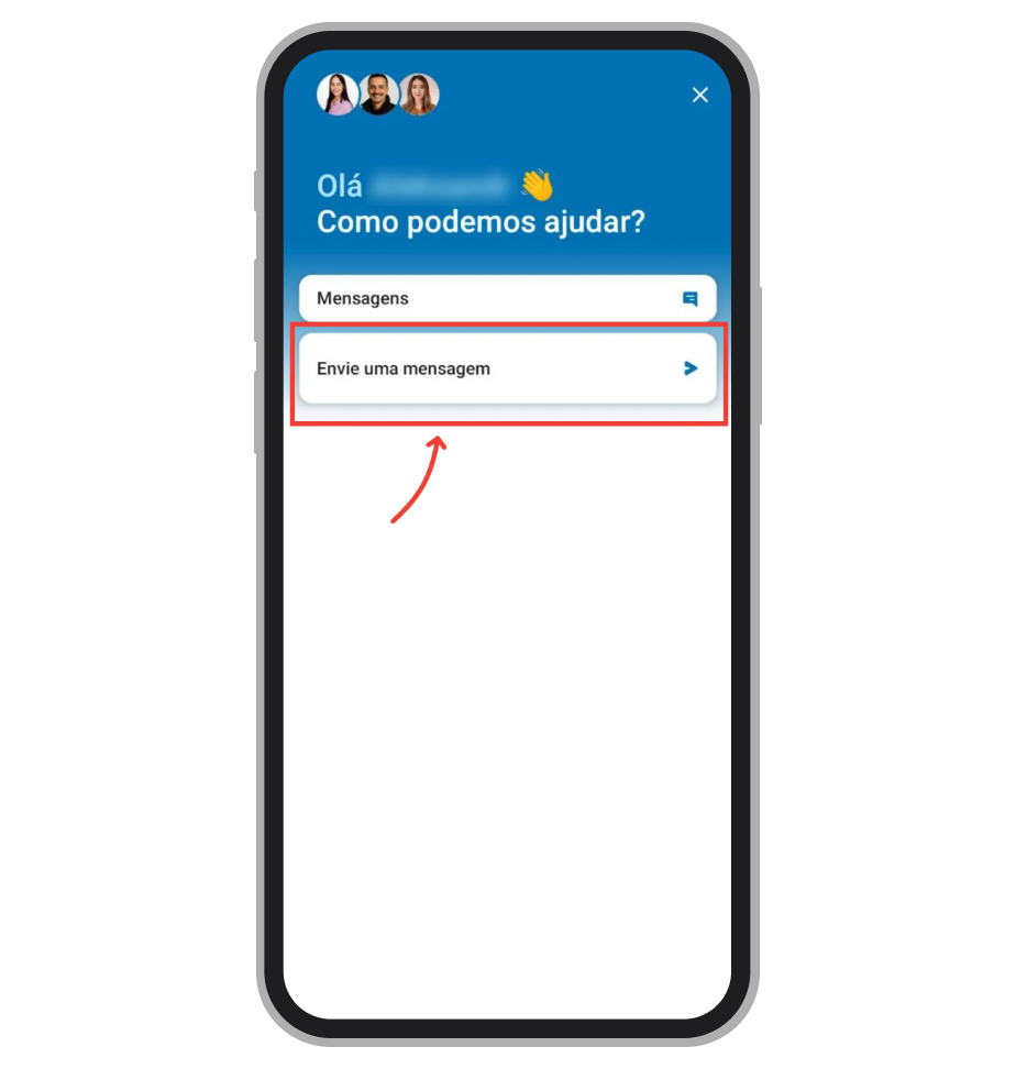 Opte por enviar mensagem