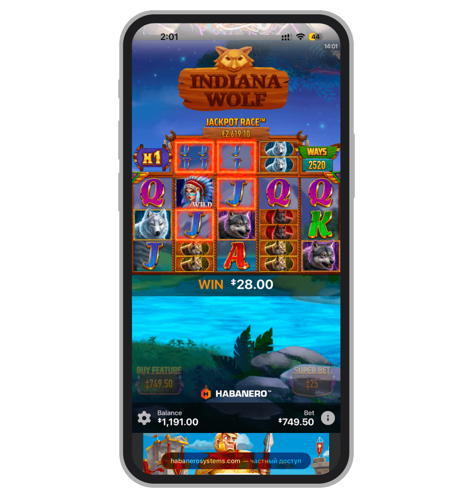 Бонус-раунд в Indiana Wolf