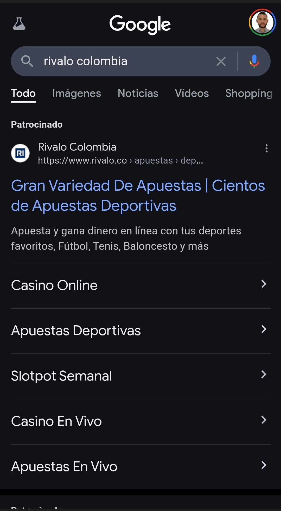 Sitio web móvil