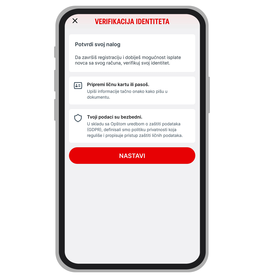 Početna stranica verifikacije