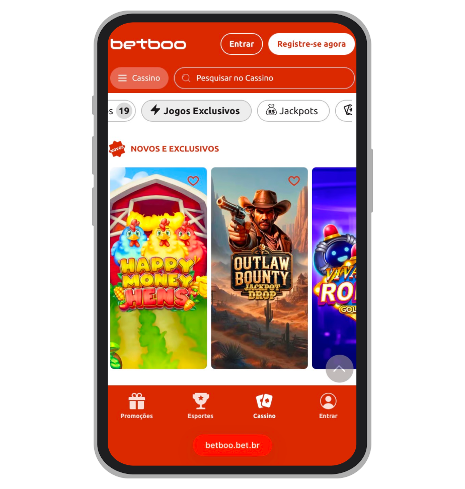 Coleção de jogos exclusivos da Betboo