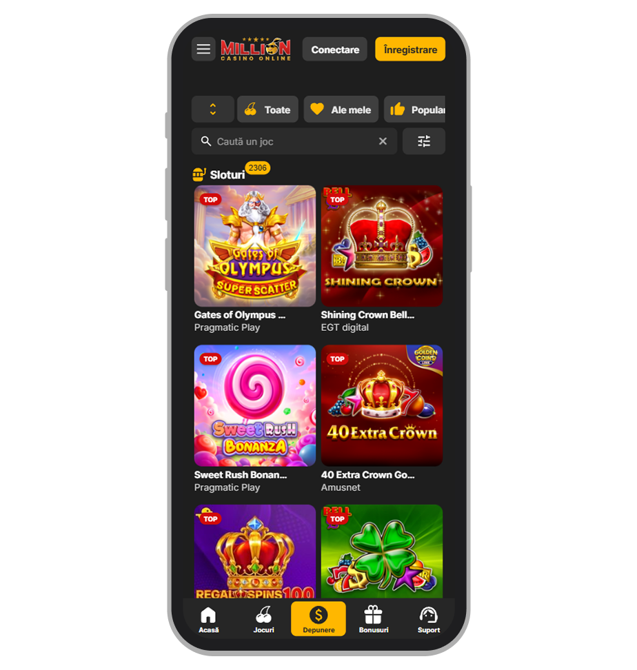 Sloturi Million Casino