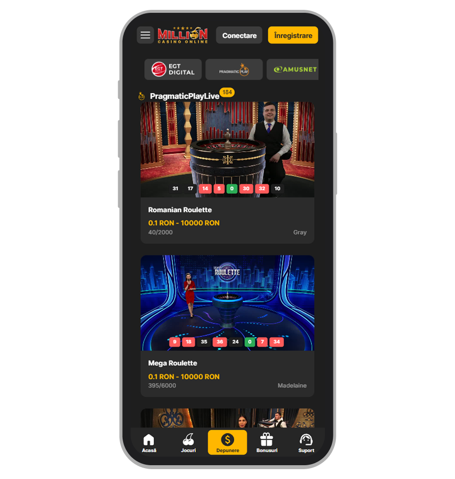 Versiunea de mobil Million Casino