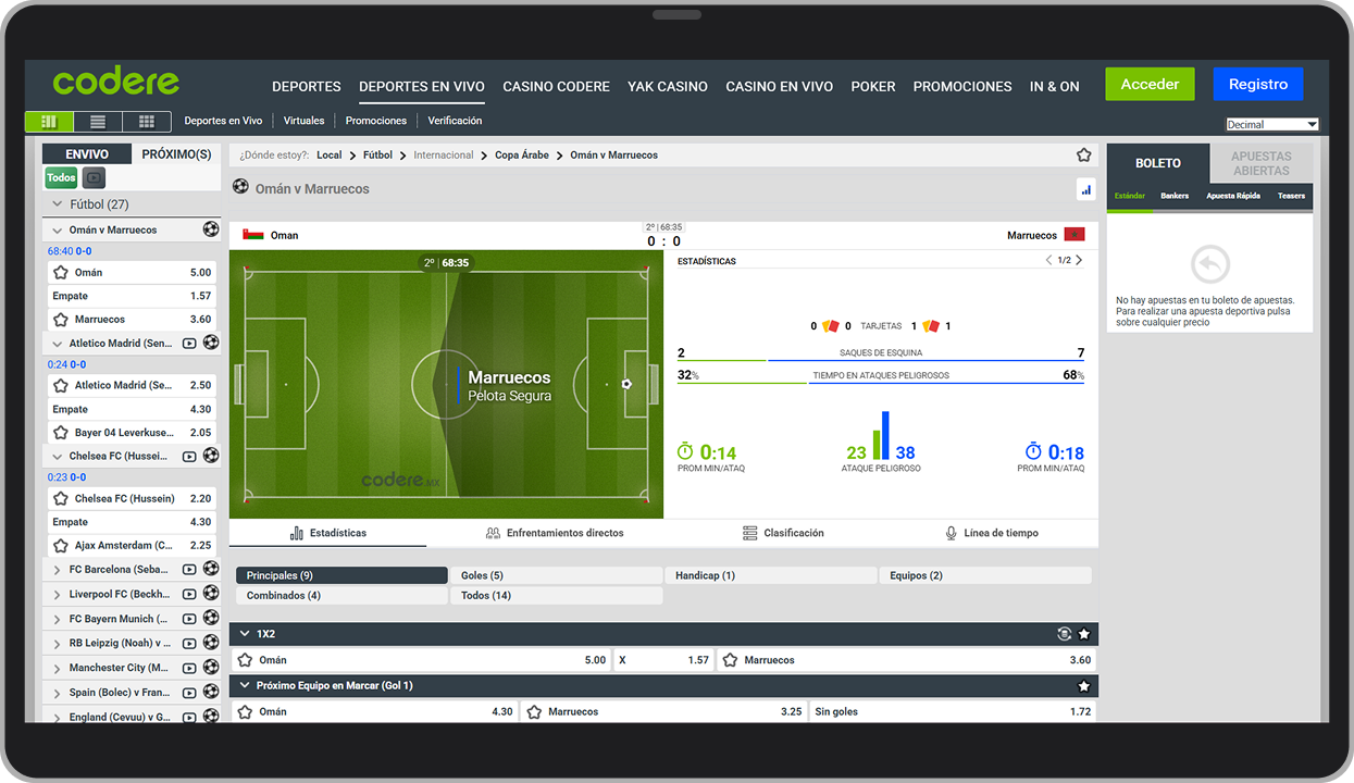 Codere Apuestas en vivo