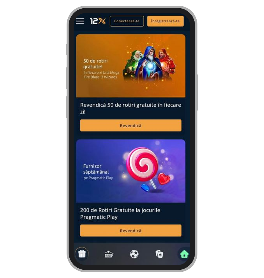 Pagina de promoții 12xBet Casino