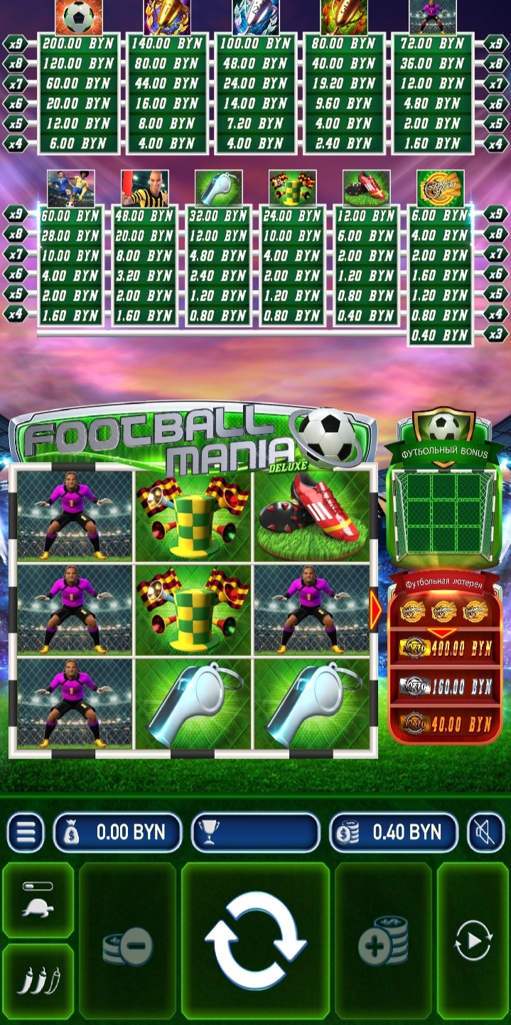 Видеослот Football Mania Deluxe