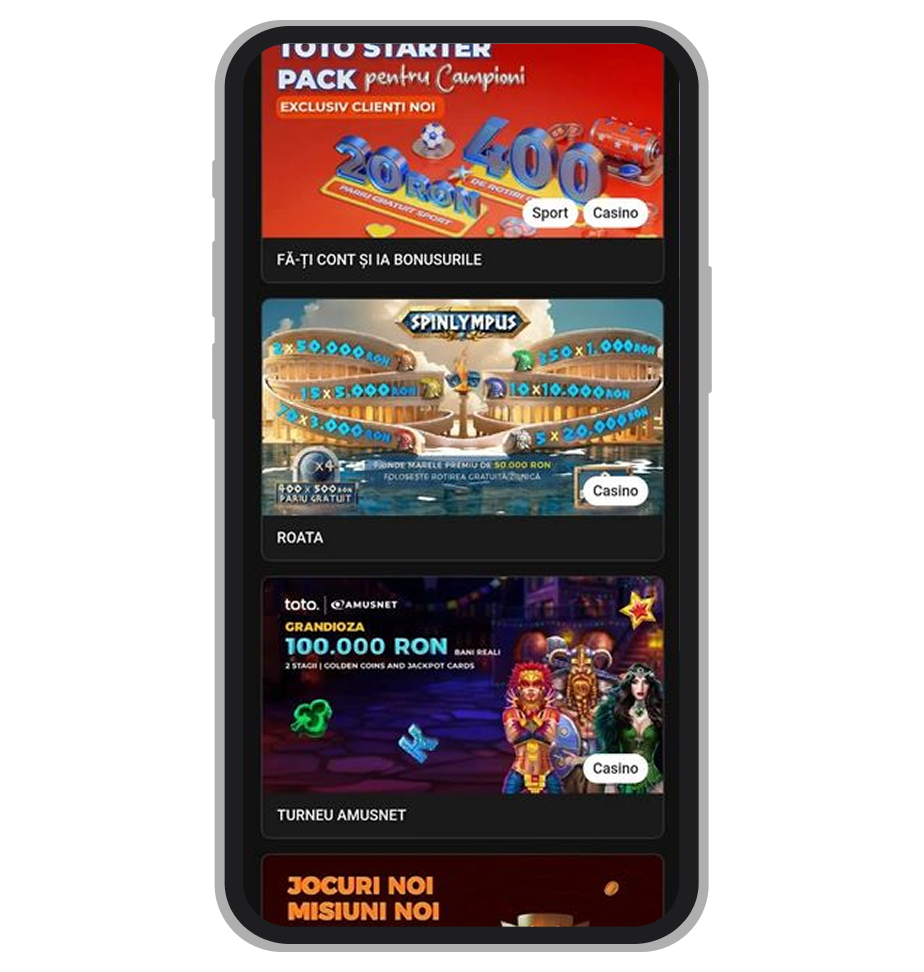 Pagina de promoții TotoGaming Casino