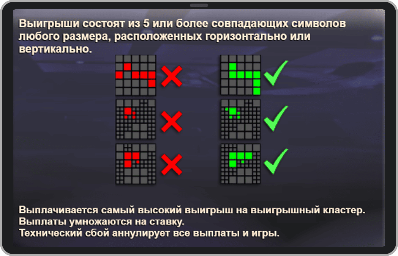 Скриншот с правилами