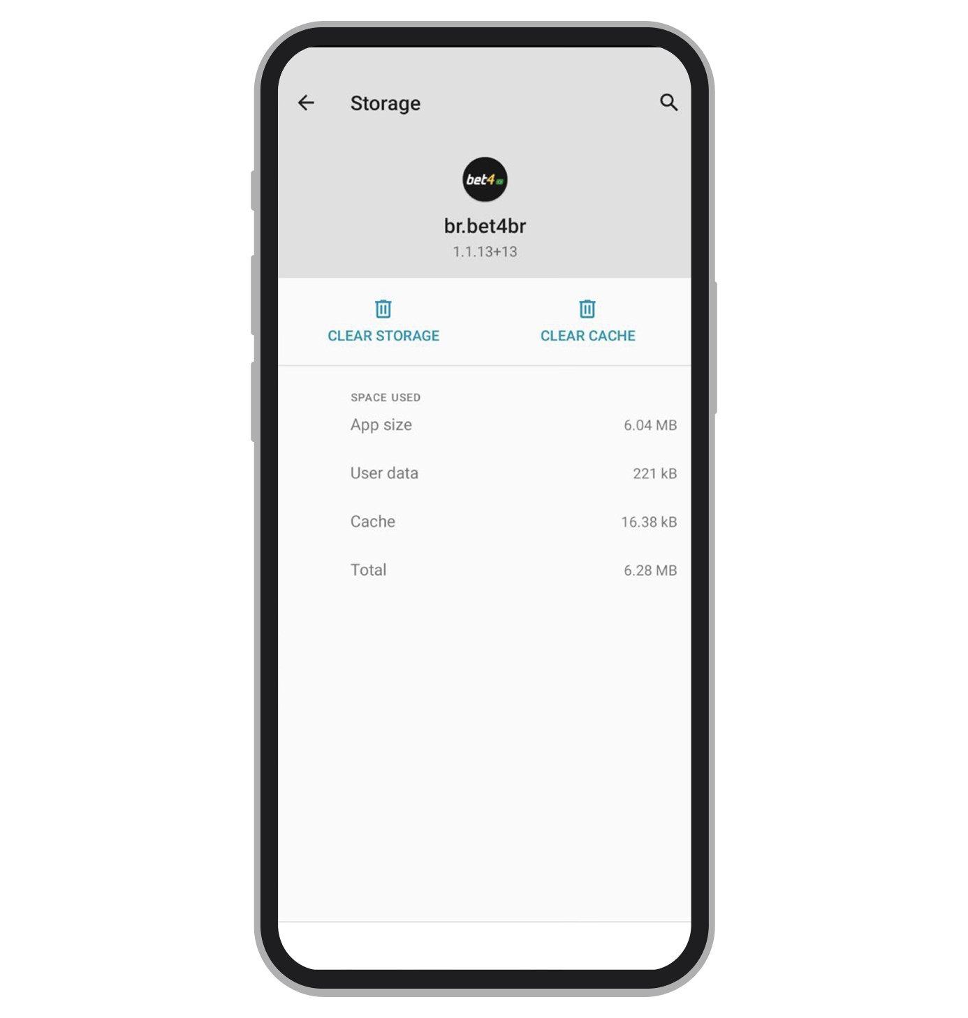 Espaço que ocupa app na memória do seu smartphone