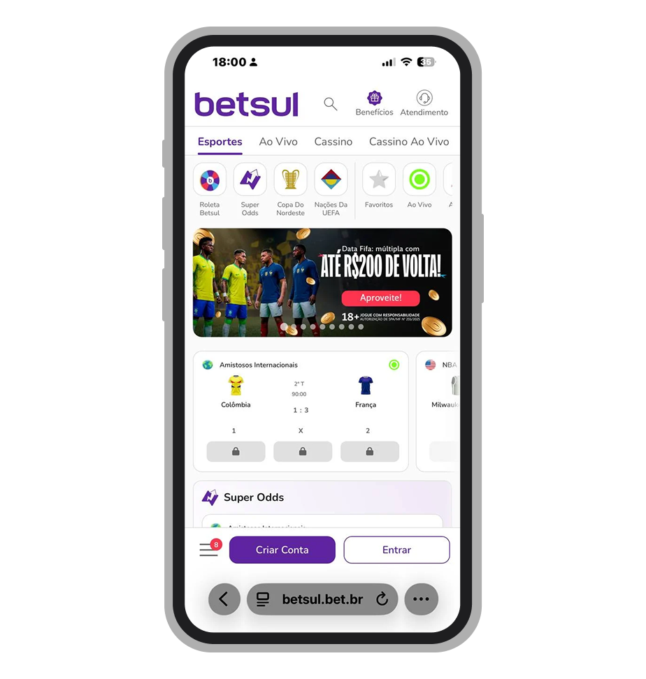 Betsul oferece promoções, grande diversidade em tudo e interface perfeita, mas a margem é bem alta