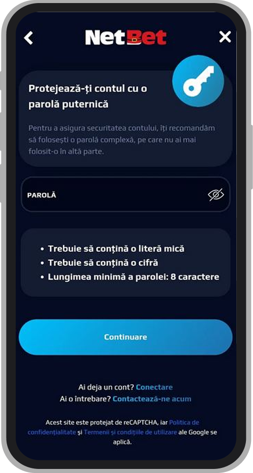 Formular de înregistrare Netbet Casino (a doua parte)