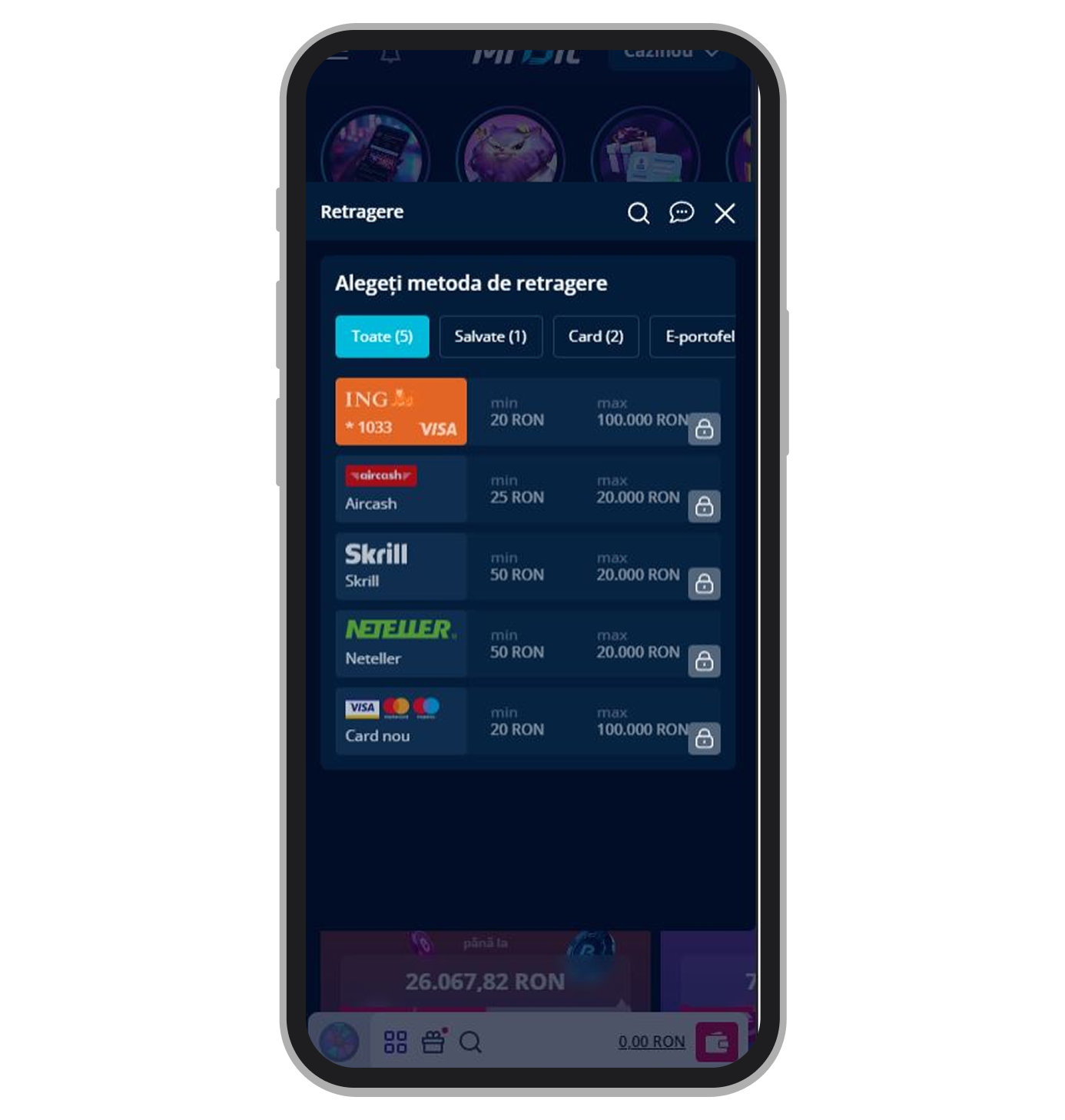 Mr Bit`s withdraw funds