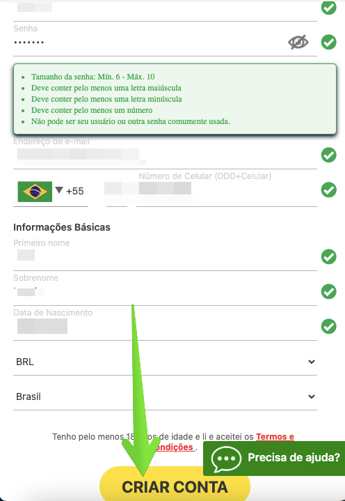 Preencha o formulário de inscrição