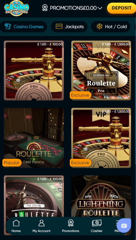 Roulette page