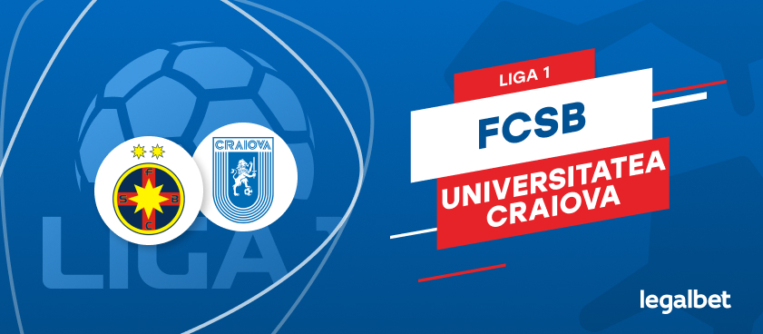 FCSB - Universitatea Craiova: cote la pariuri şi statistici