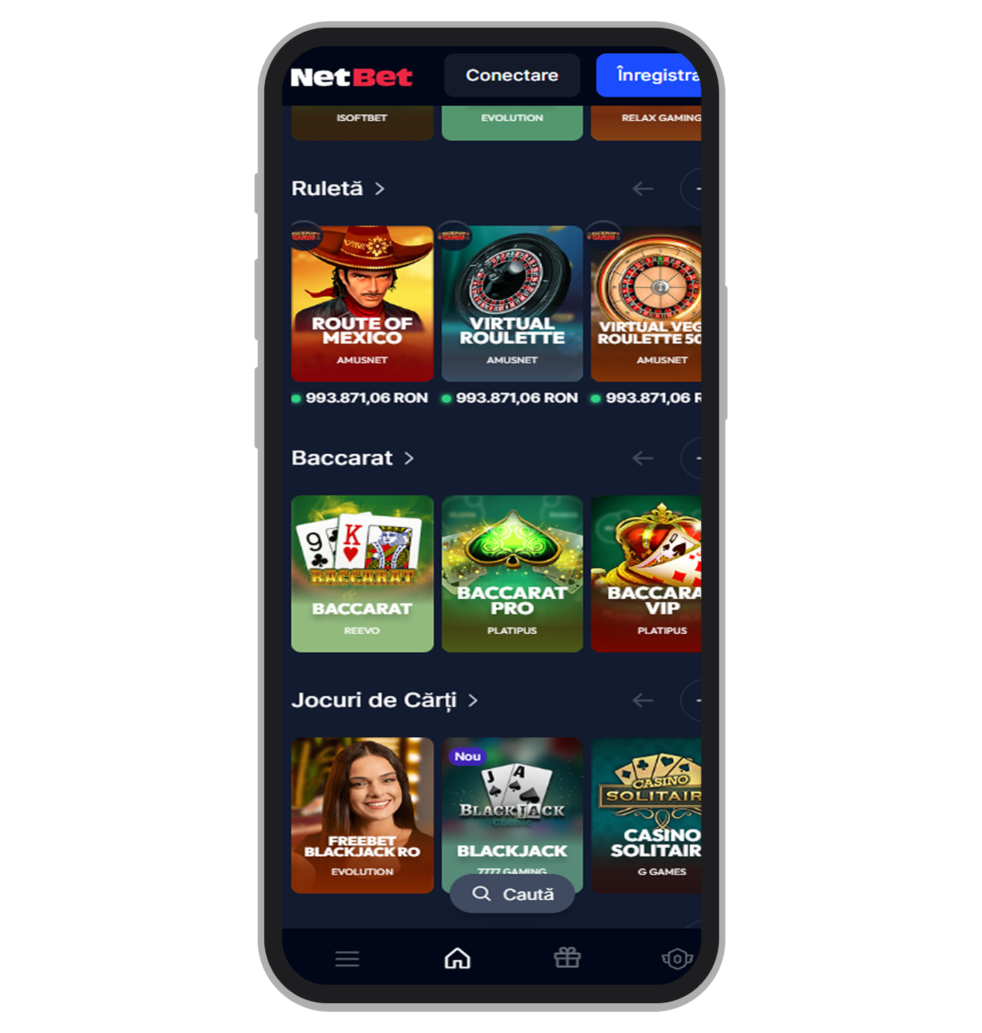 Jocuri de masă Netbet Casino