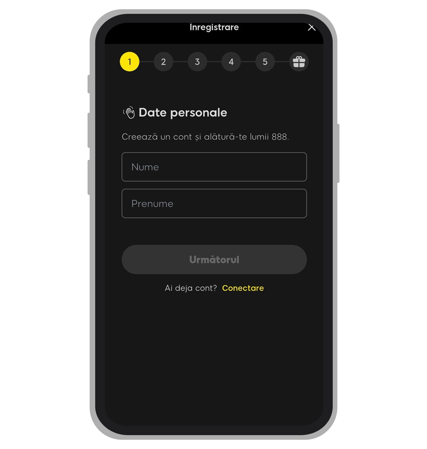 Formular de înregistrare 888 Casino (prima parte) 8-2.png