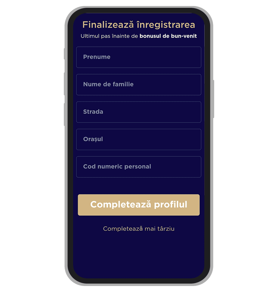 Formular înregistrare (a doua parte)