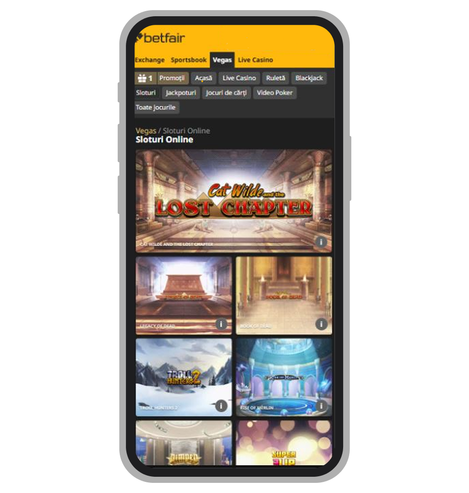 Colecție de păcănele Betfair