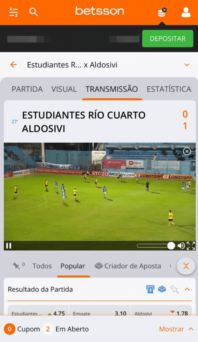 Como apostar na Betsson ao vivo