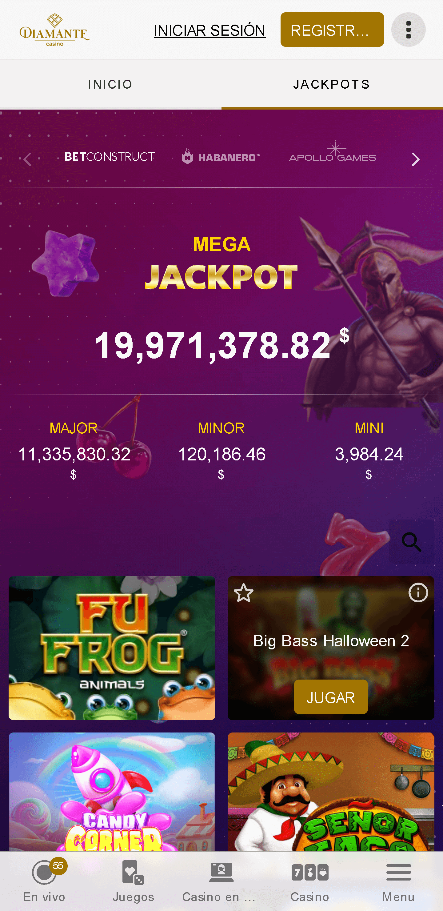 Sección Jackpot