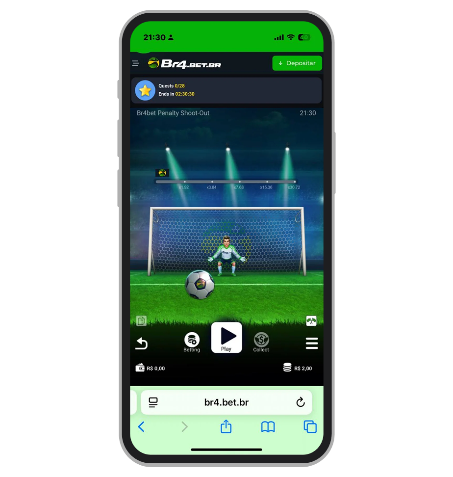 Br4 Penalty Shoot-Out é Oo único jogo exclusivo no casino