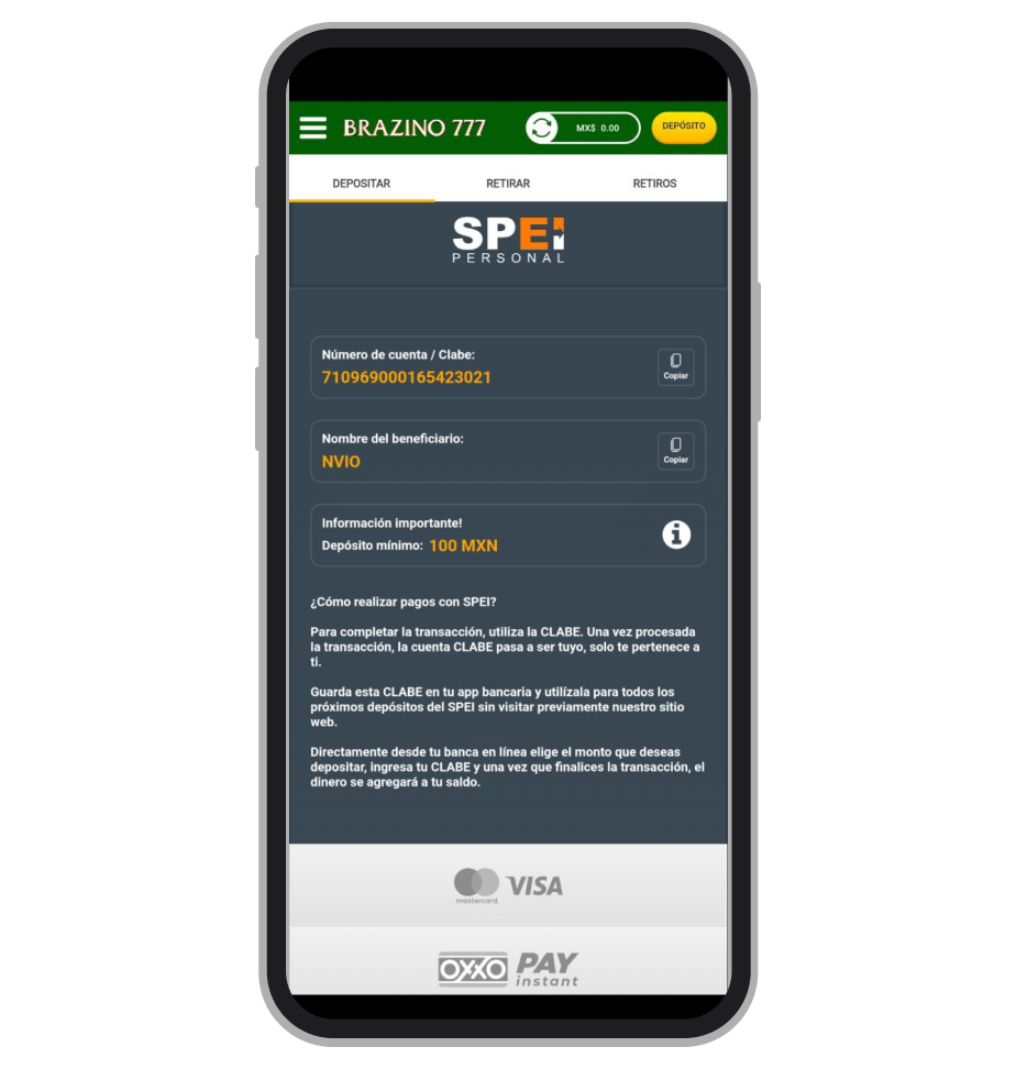 Realiza el depósito