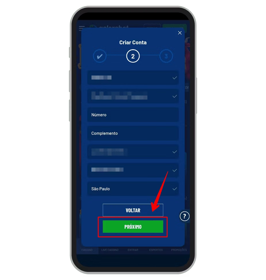 Preencha os dados de seu endereço 