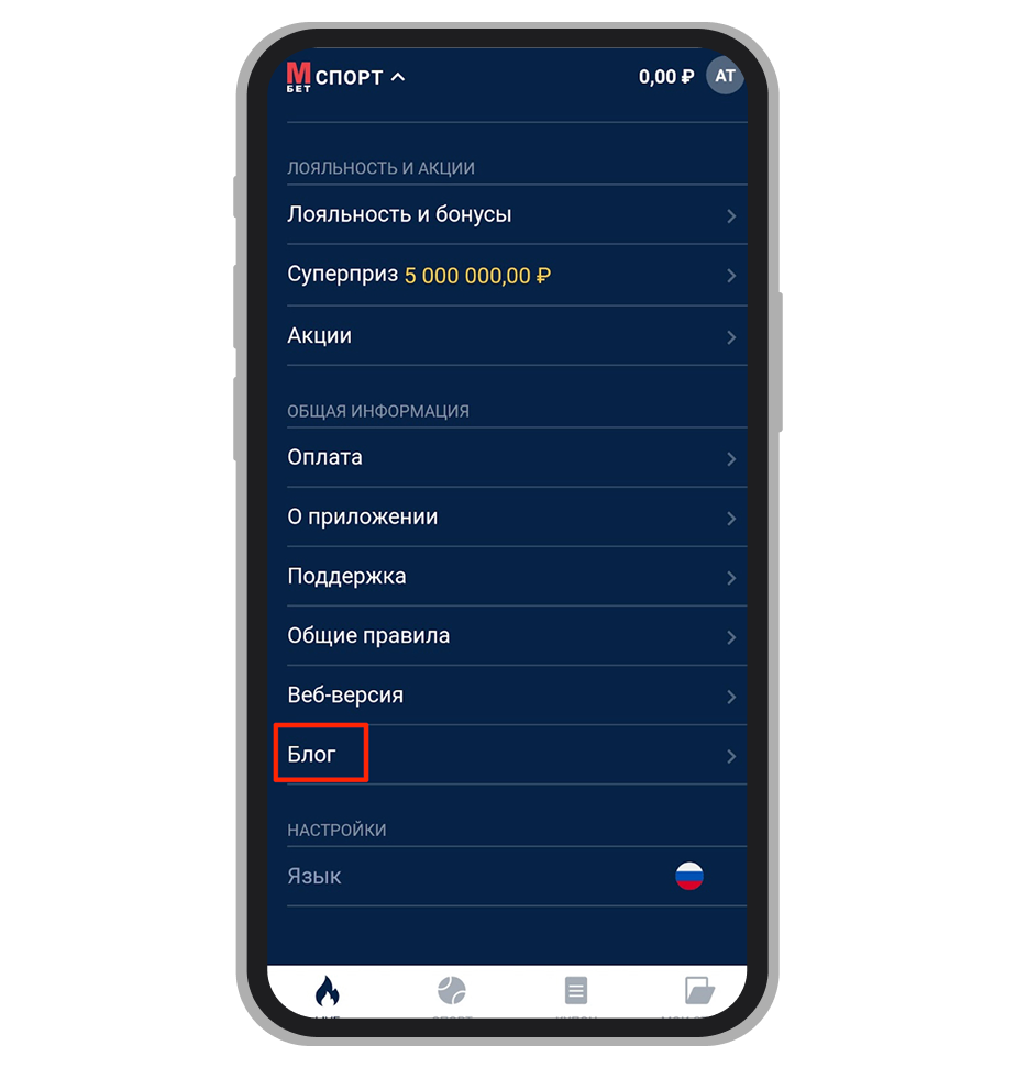 Раздел «Блог»