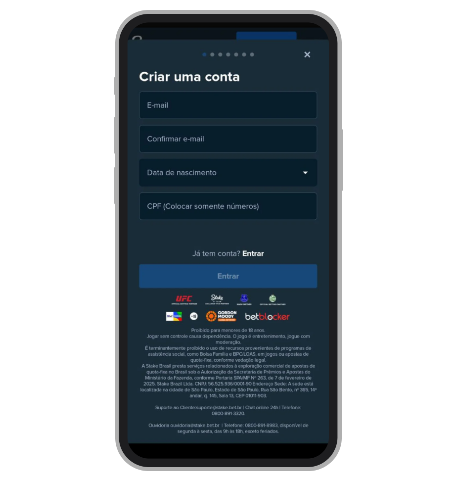 Preencha o formulário 