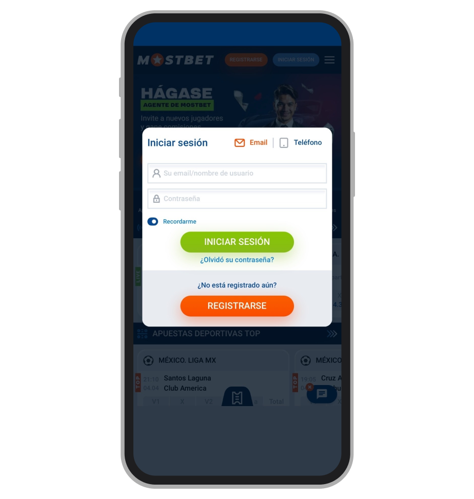 Inicio de sesión en Mostbet