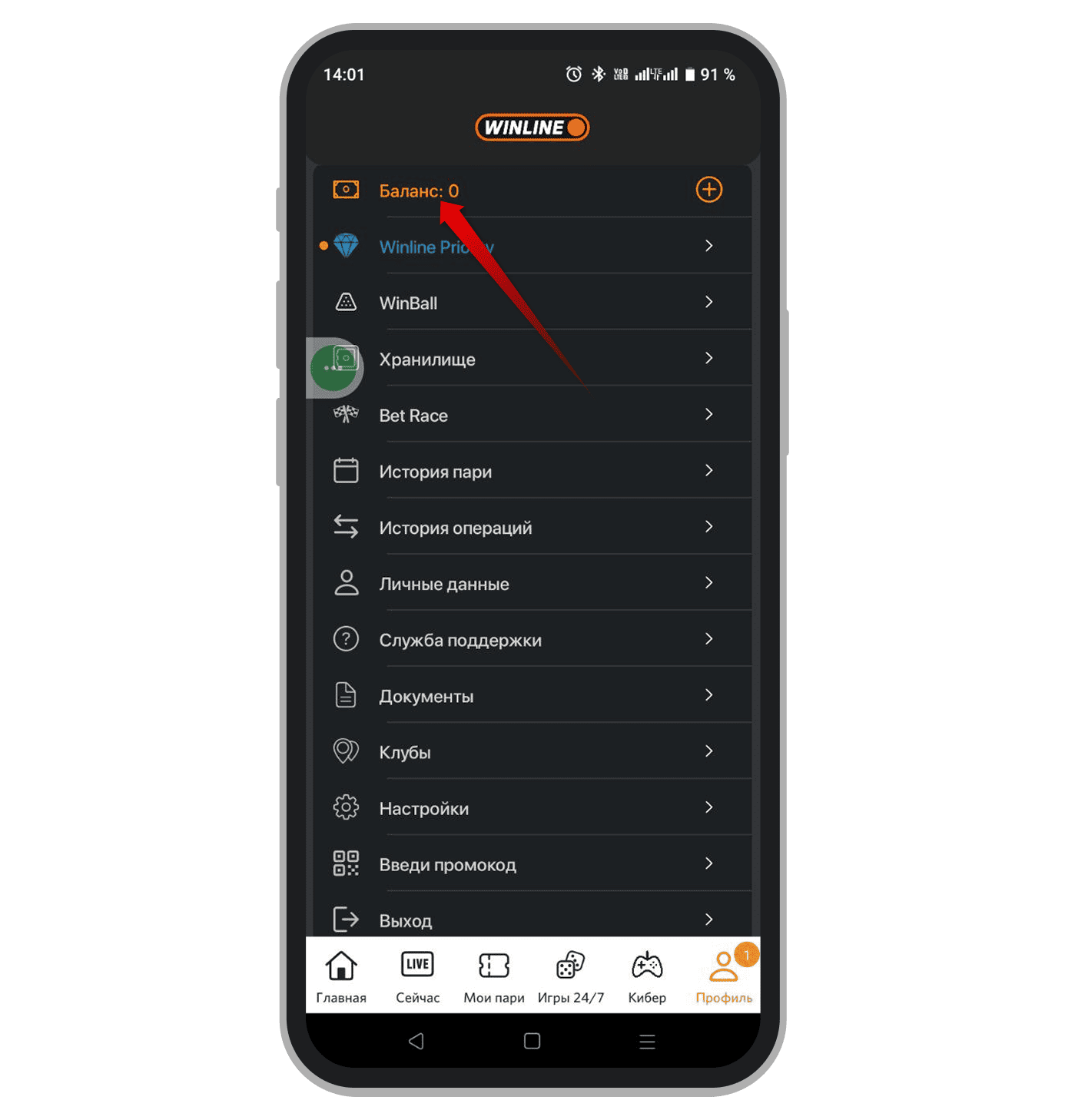 Раздел для работы с финансами