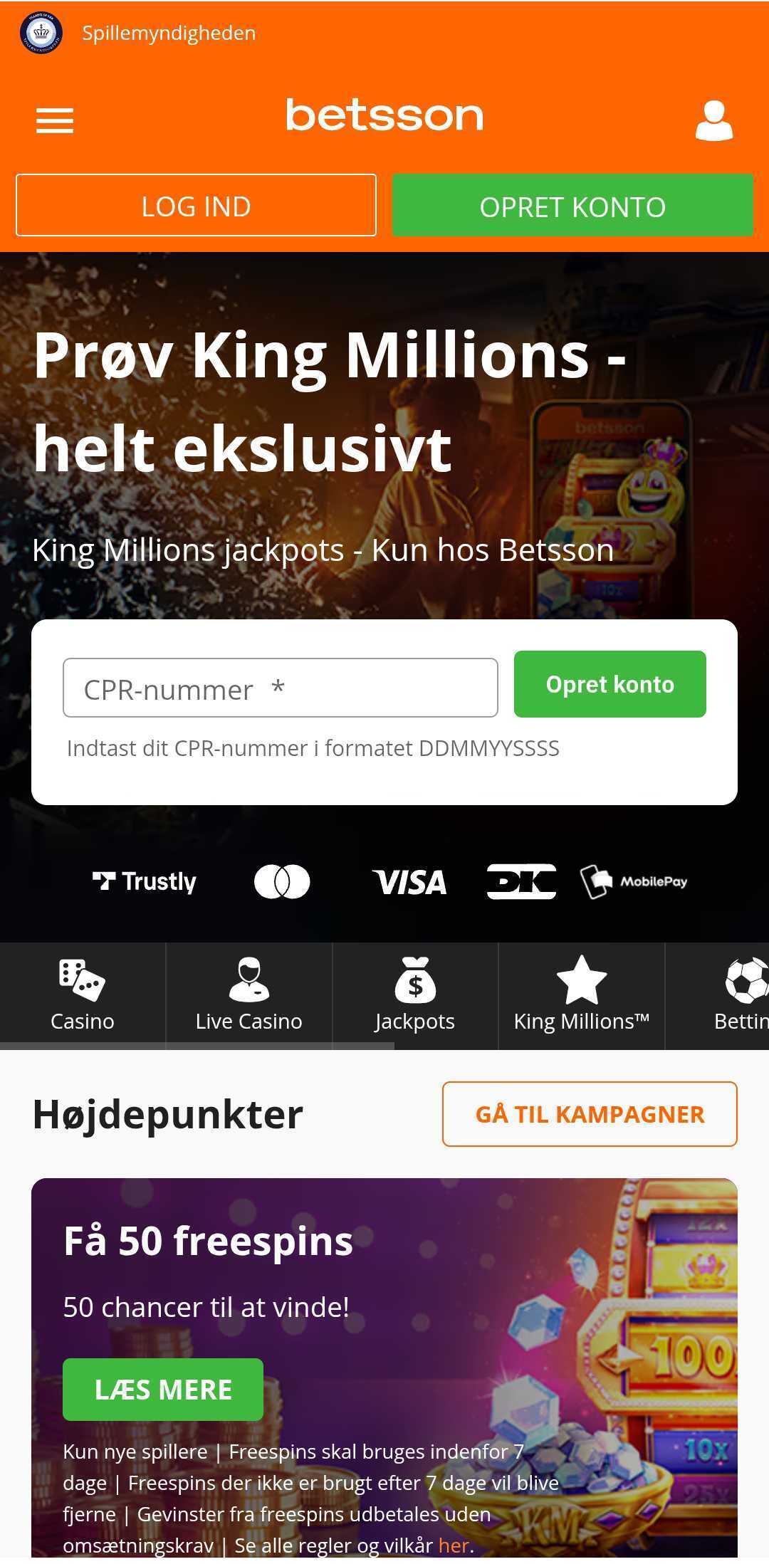 Casino hjemmeside