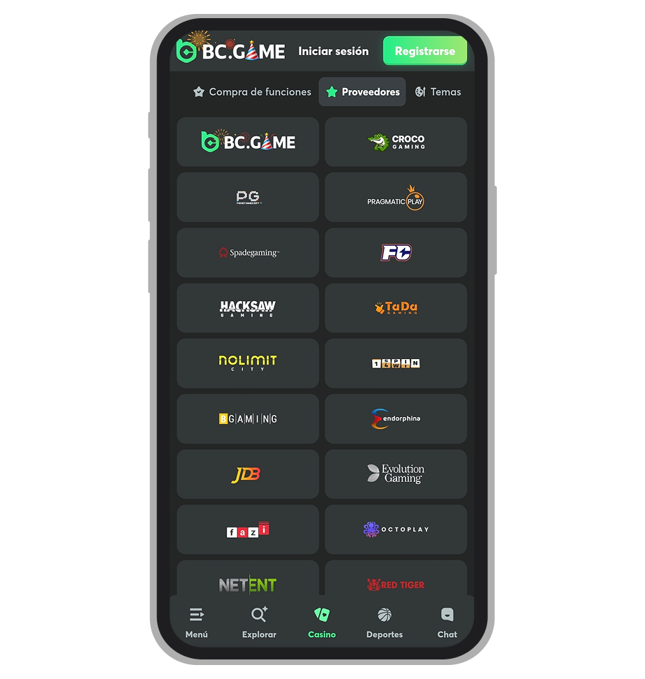 BC.Game Proveedores