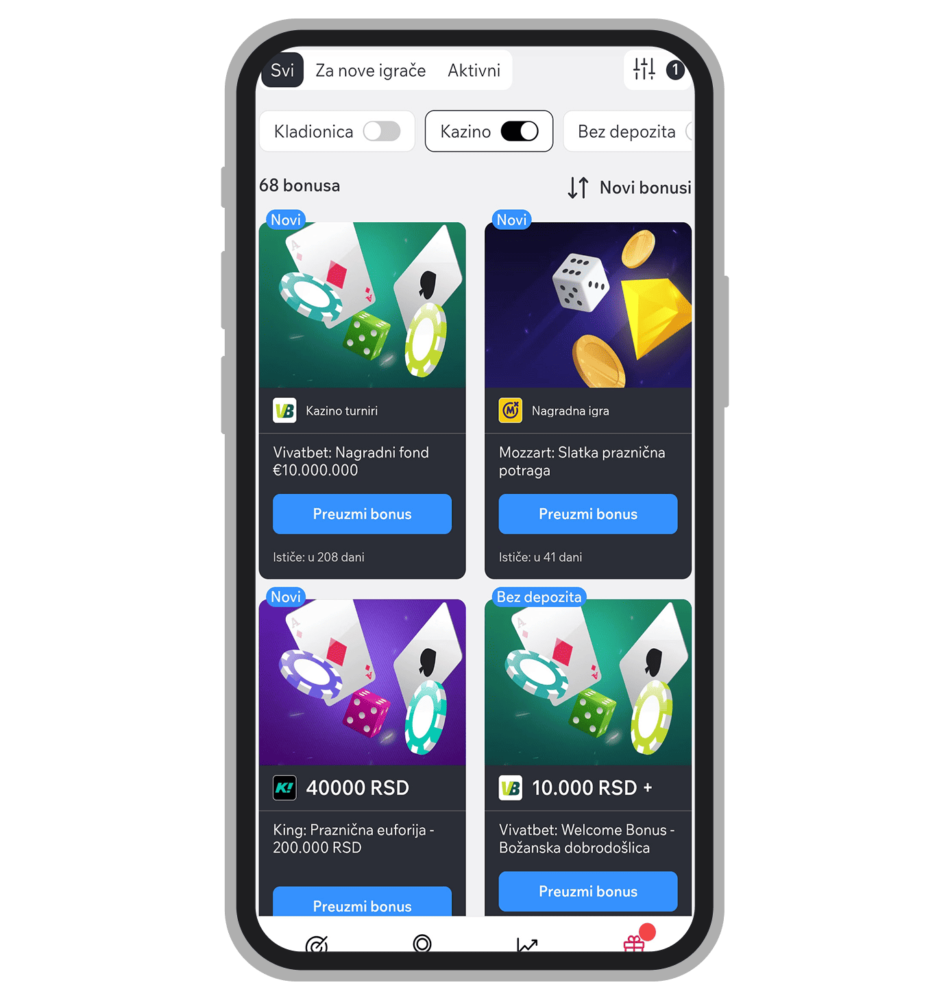 LegalBet kazino bonusi