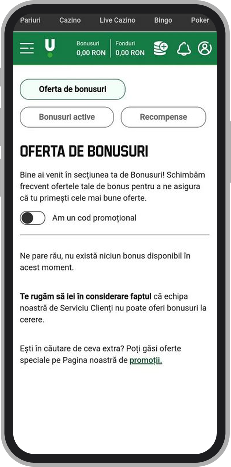 Optează pentru bonus Unibet Casino