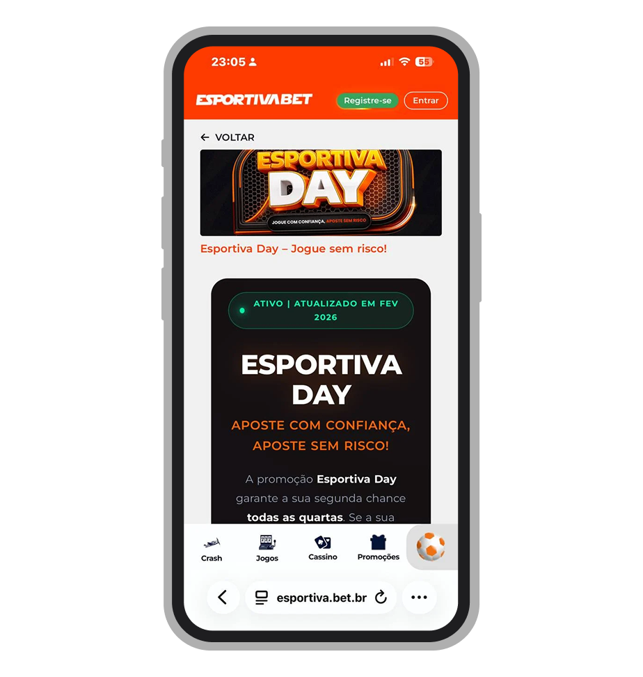 Promoção com recompensa em free bet no site da Esportiva.bet