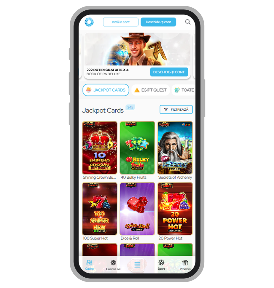 Păcănele Jackpot Cards