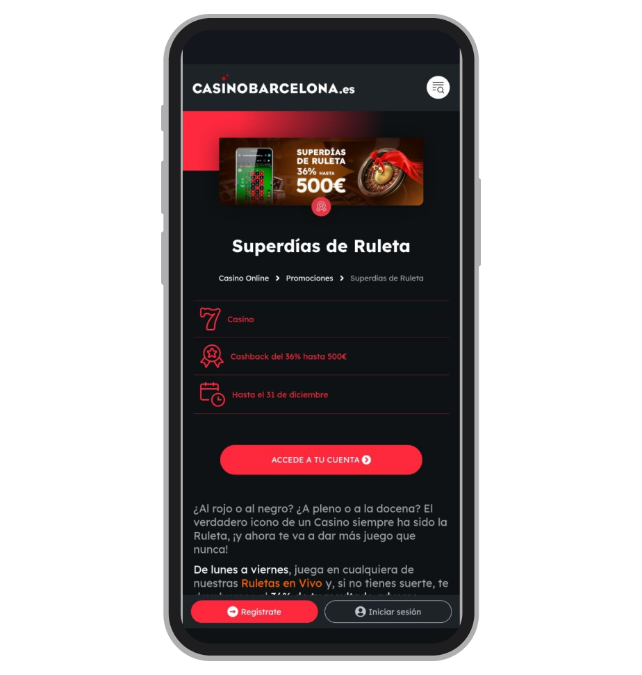 Cashback ruleta