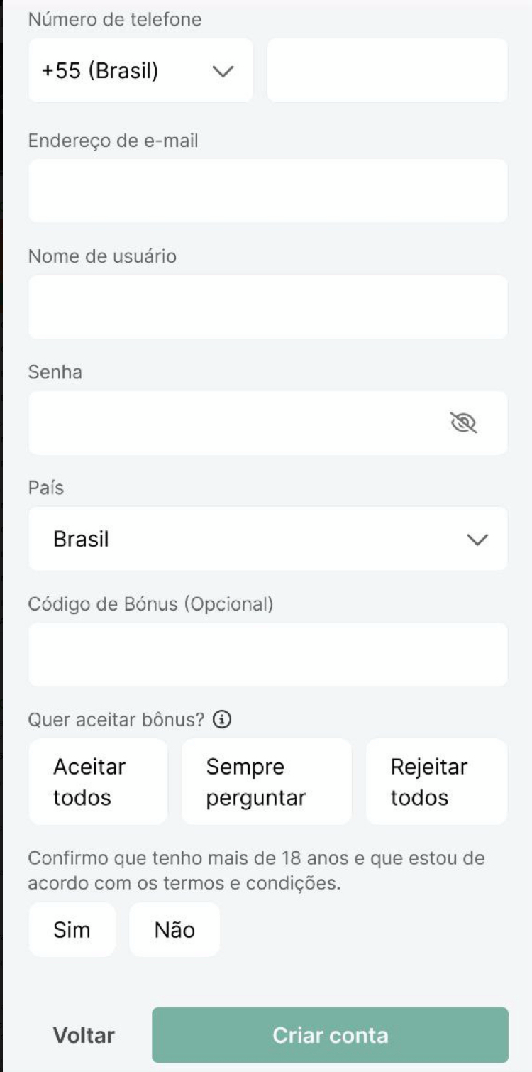 Conclua o registro na plataforma