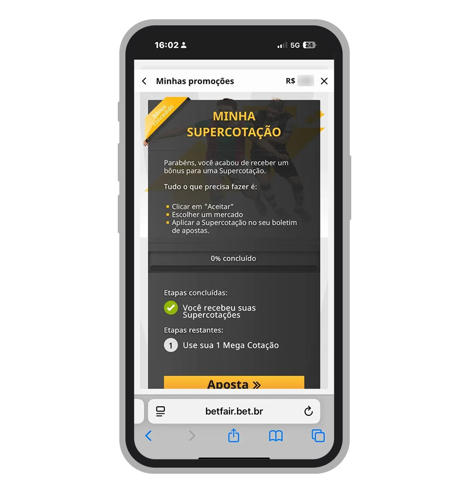 Bônus de Supercotação da Betfair e instruções de como usar