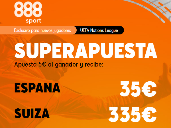 Legalbet.es: Promoción Supercuota España vs Suiza - Exclusiva 888Sport.