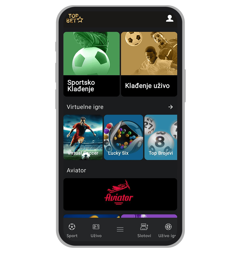 TopBet putem aplikacije